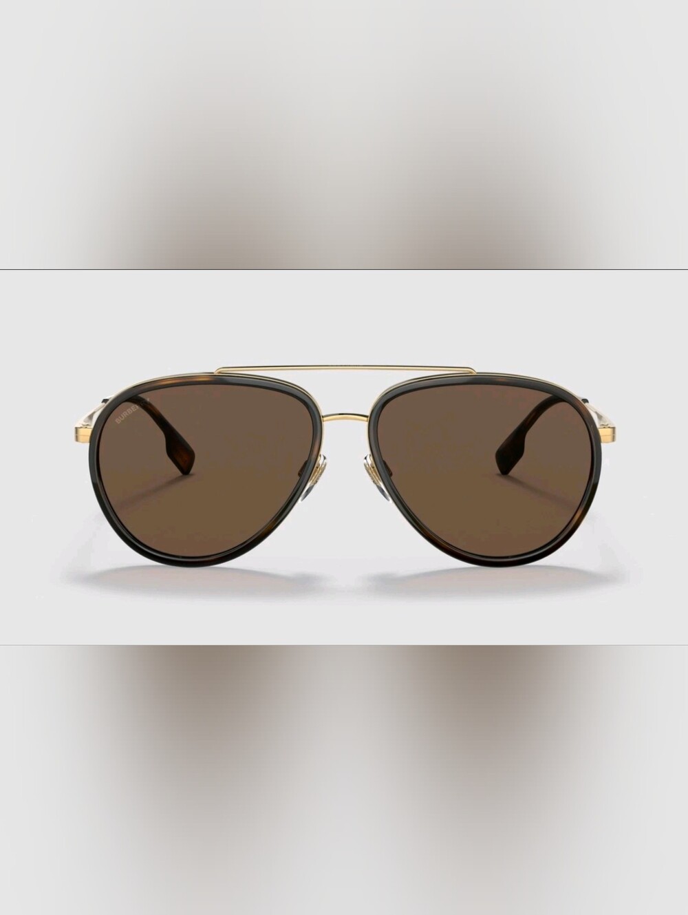 Burberry Sunglasses with Gold Frame and Brown Temples